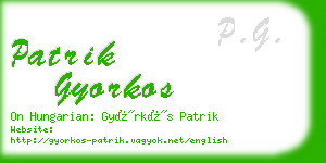 patrik gyorkos business card